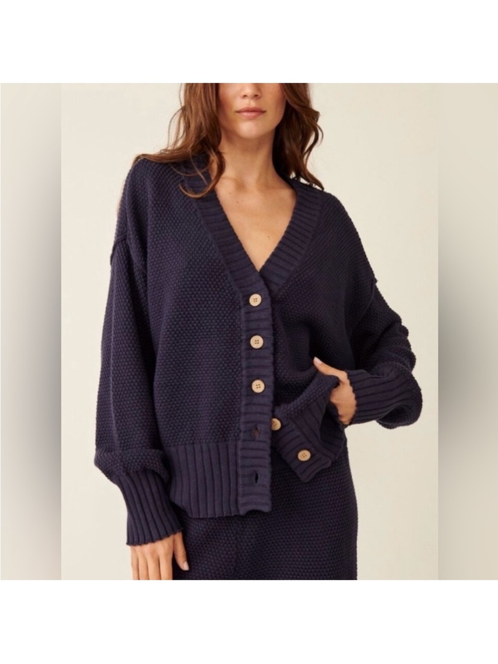 FP Beach Hailee Cardi in navy blue